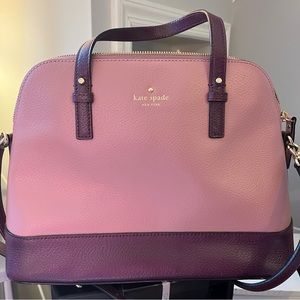 Kate spade burgundy purple two tone purse like new